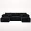 Canapé modulaire 6 pièces désossé en forme de nuage de 6 po avec 2 repose-pieds, 6 fauteuils minimalistes modernes, canapé en U confortable pour le salon, canapé d'angle à assise profonde, aucun assemblage requis-1268004436