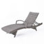 Chaise longue en osier crème