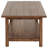 Castleton Distressed Brown Wood Coffee Table With Shelf