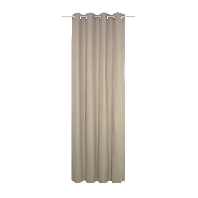 Eisenhauer Cotton Room Darkening Curtain Single Panel, 130cm Width x 145cm Drop, Taupe