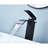 High - Quality Stainless Steel Matte Black Waterfall Spout Single Handle Bathroom Faucet, Pop Up Drain For Non Overflow Sinks, Stable Flow, Simple Installation-121675821