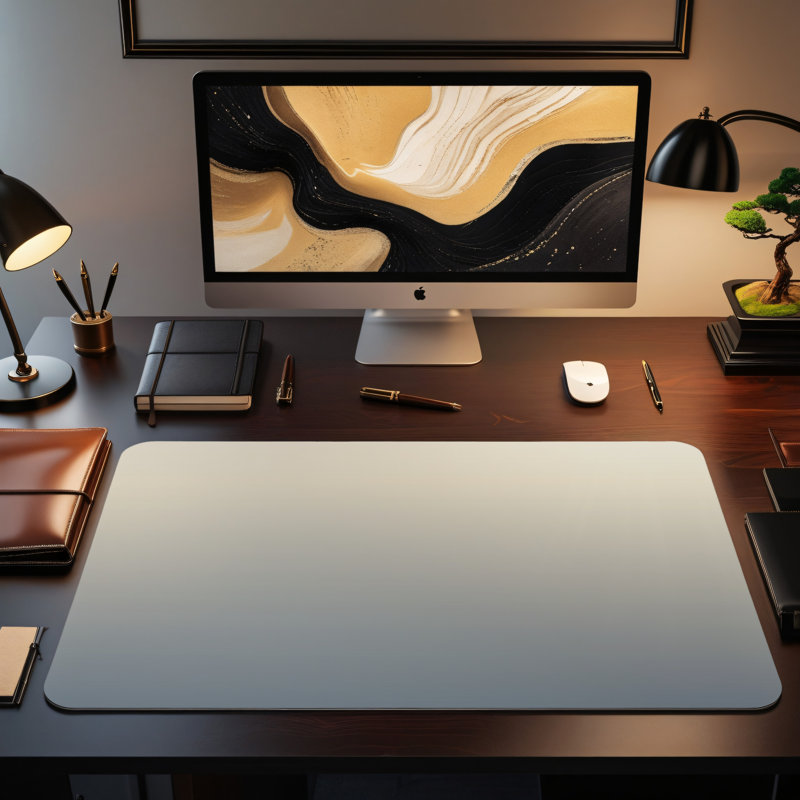Polyester Desk Pad, 14.4x12.1