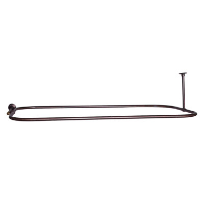 48'' D-Shaped Shower Curtain Rod
