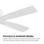 Ventilateur de plafond encastrable avec moteur à courant continu et pales en bois massif 54 pouces Milan avec télécommande, blanc-1235038692-1235038703-1234261039