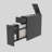 Adalberto 7.5" Wide Free-Standing Bathroom Vanity Cabinet with Flip Top