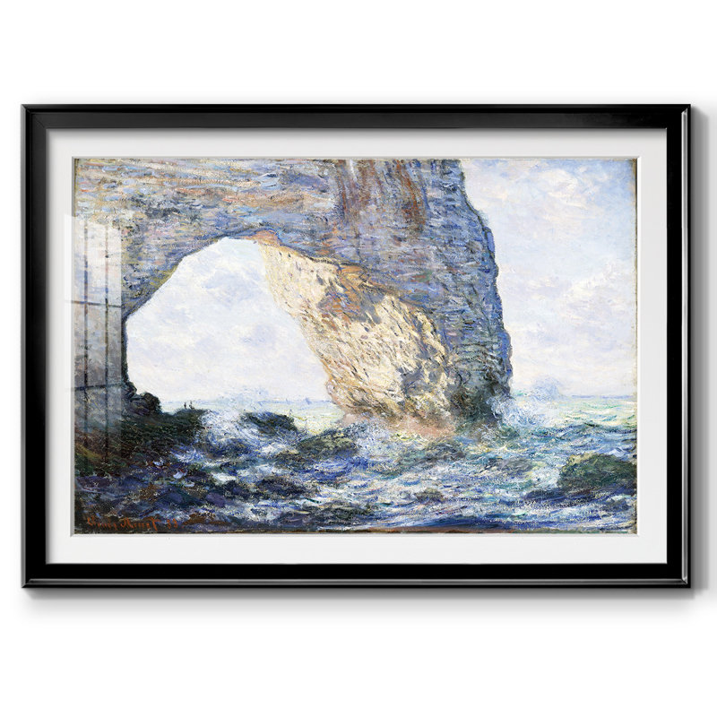 Monet, impression encadrée sur papier par Claude Monet, Noir, H 30 po x l 44 po x P 1,5 po