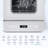 RAYS Countertop Dishwasher with Adjustable Rack White Stainless Steel