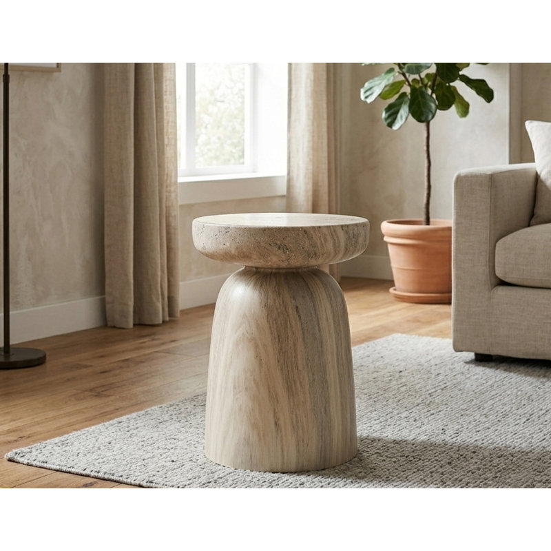 Tabouret ou table d'appoint 14 po Burkley, Cannelle