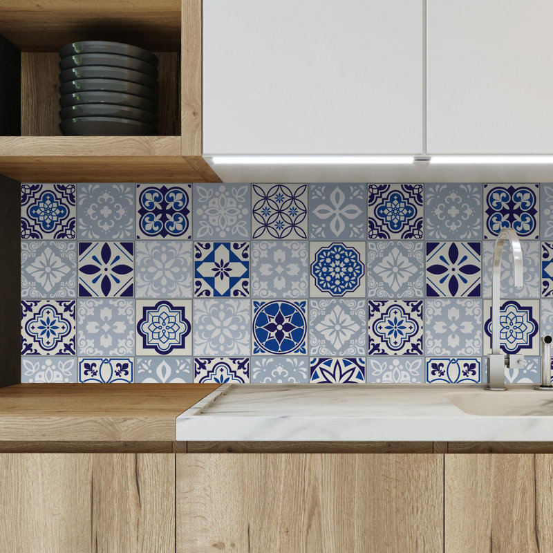 5.91'' W x 5.91'' L PVC Peel and Stick Field Tile