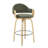 Daxton Mid-Century Swivel Bar & Counter Stool With Curved Back, Upholstered Seat, And Wood Frame-114194299-114194302