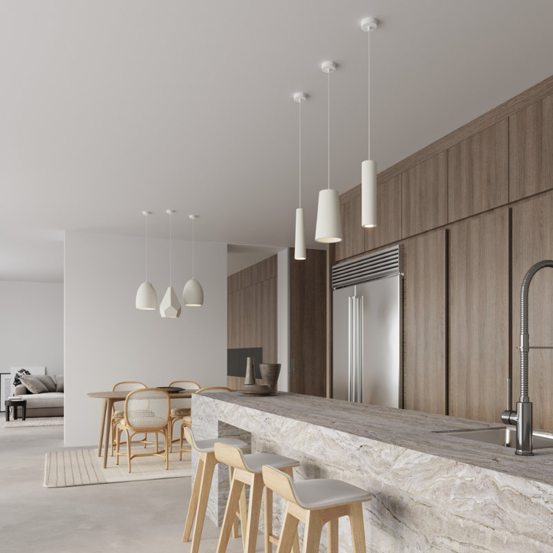 Bukano 1 - Light White Cylinder Pendant