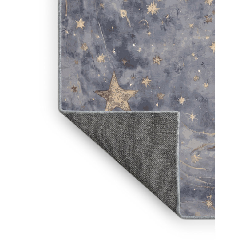 Tapis bleu soyeux et moelleux, Rectangle 7 pi x 10 pi