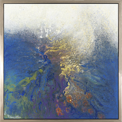 «Dispersion Blue», peinture sur toile à cadre flottant