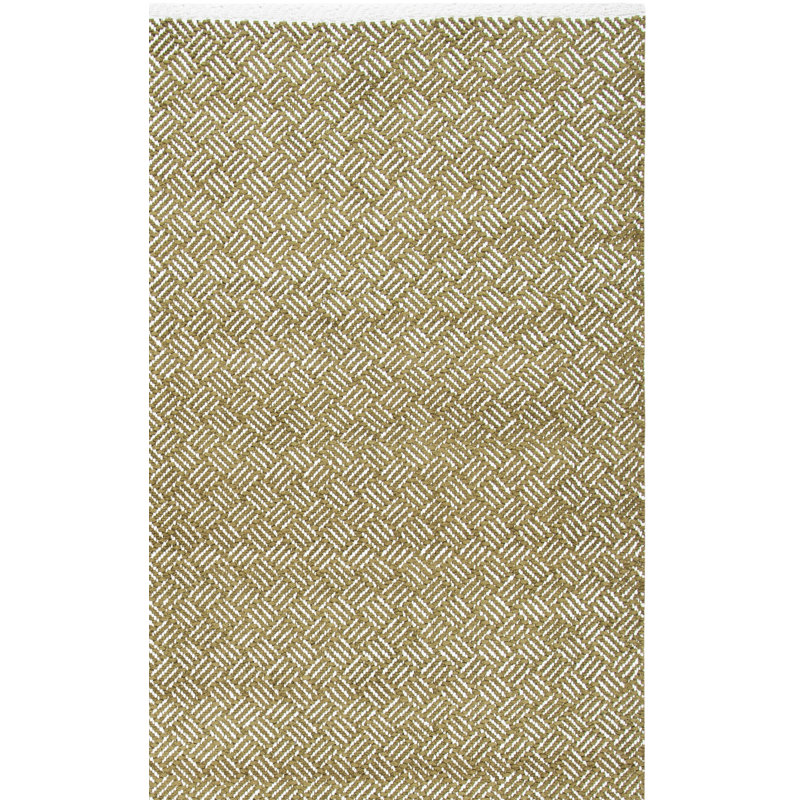 Bryent Flat Weave Cotton Geometric Rug, Square 4'
