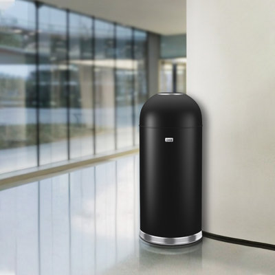 Stainless Steel 56 Litre Step On Outdoor Trash & Recycling 