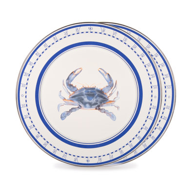 Blue Crab Enamelware Chargers