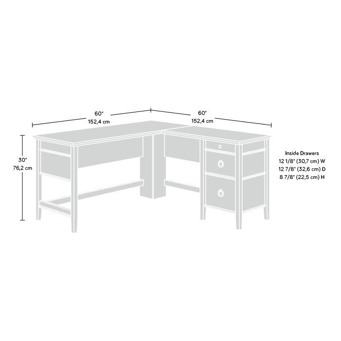 Bureau d'écriture rectangulaire l 60 po Abriannah