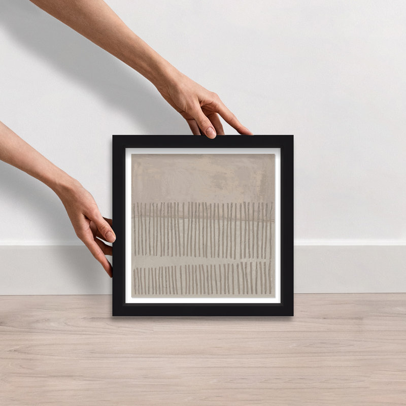 Minimal Fence II Print by Oliver Gal, 17.5"H x 17.5"W, Black Shadowbox