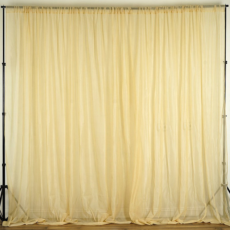 Brixon Sheer Curtain Single Panel, 56" W x 108" L, Yellow