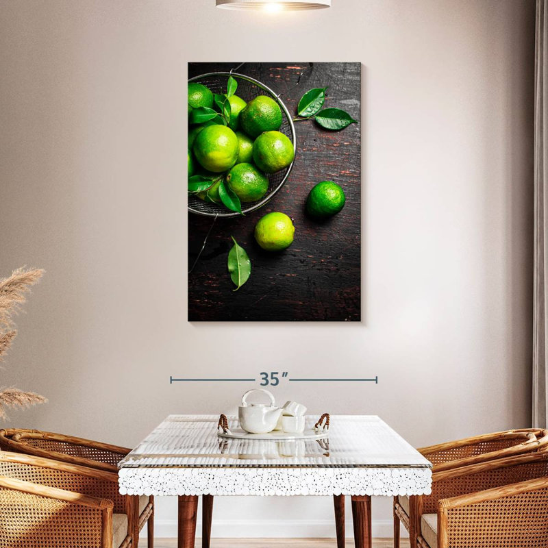 Yarlin Bowl Of Limes, 45" H x 30" W