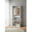 Système d'organisation 32 po en bois blanc Prosper, armoire modulaire autoportante avec deux tringles de suspension, unités de rangement personnalisables 5 pièces pour l'organisation de la chambre à coucher, finition chêne contemporain
