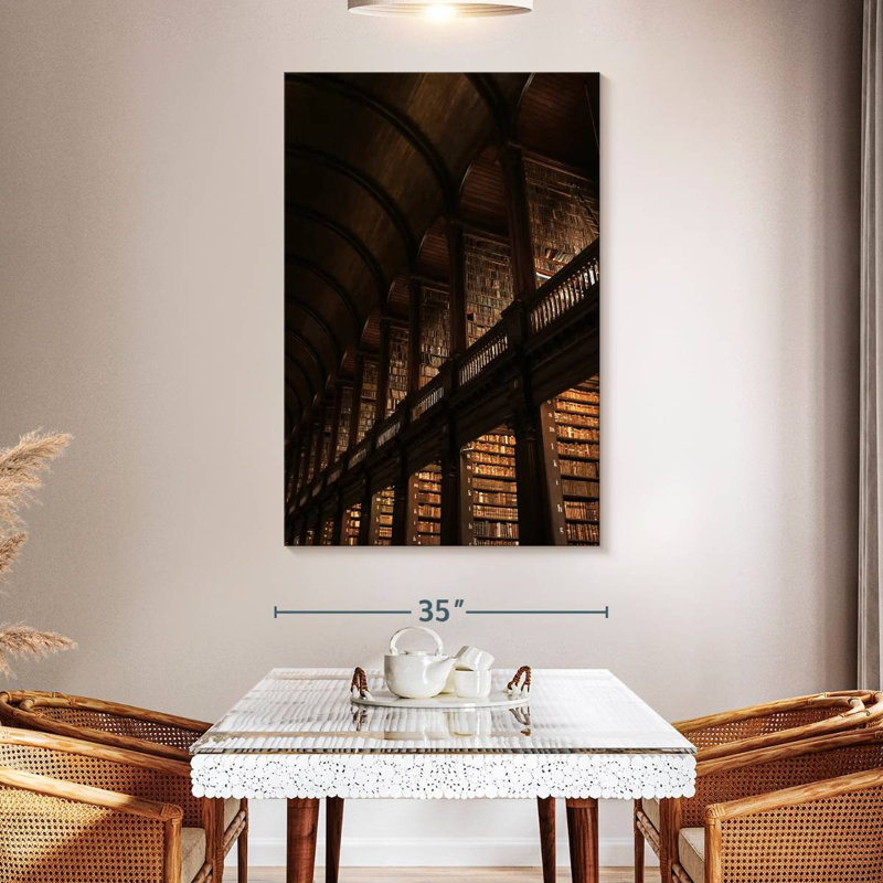 Lilie Trinity College Library, 51" H x 34" W