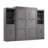 Arlex Queen Bed and 2 Storage Units with Doors (115W)-88513640