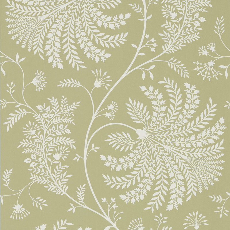 Mapperton Wallpaper, Garden Green/Cream