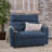 Reclining Loveseat With Push-Back Mechanism, Luxe Upholstery, And Compact Design For Modern Living Spaces