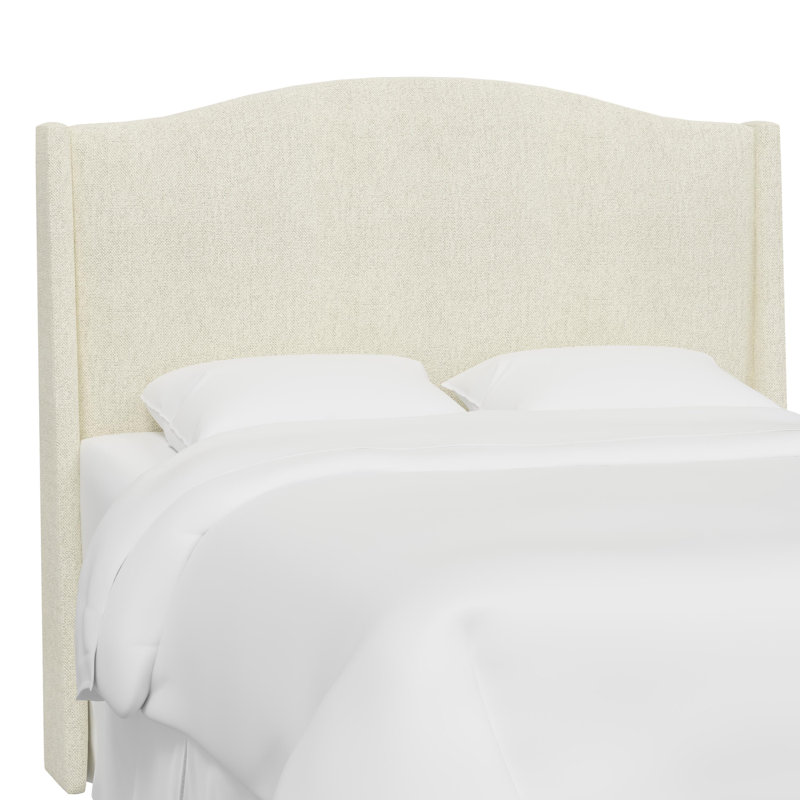 Tête de lit tapissier à oreilles Byrd, Complète, Tweed Sustain® toile Milsap