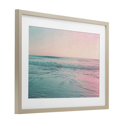Sunset Collision Seascape, reproduction encadrée sous verre, design par LSR Design Studio
