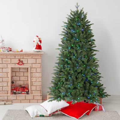 7' Pre-Lit Spruce Christmas Tree