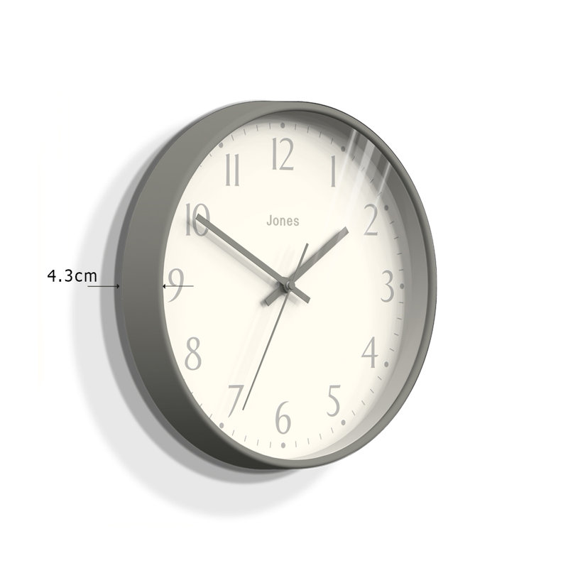Acrylic Wall Clock, Grey