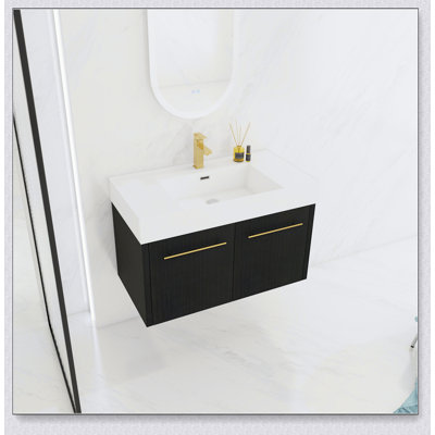 Meuble-lavabo mural 36 po avec lavabo en résine