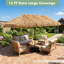 Très grand parasol tropical 15 po x 9 pi Tiki