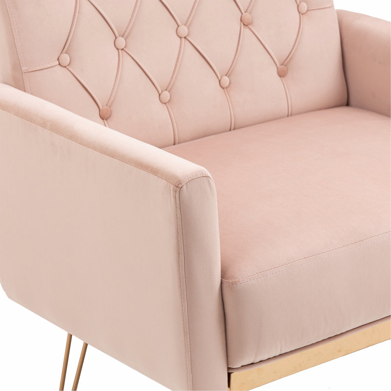 Fauteuil club de loisirs Witby 31,10 po, Velours rose