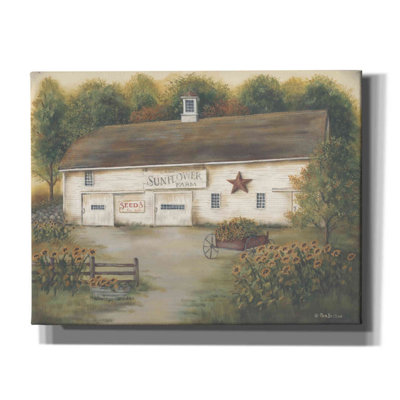 'Caleb's Sunflower Farm' by Pam Britton, Canvas Wall Art