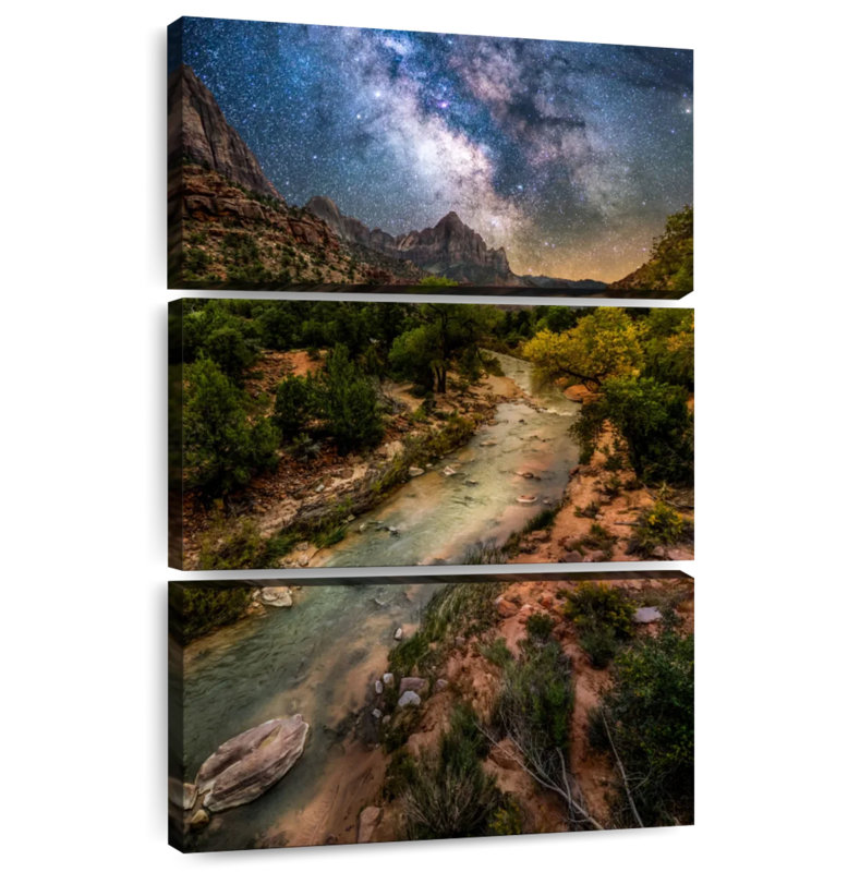 Oberle Milky Way Over Virgin River, 38" H x 24" W