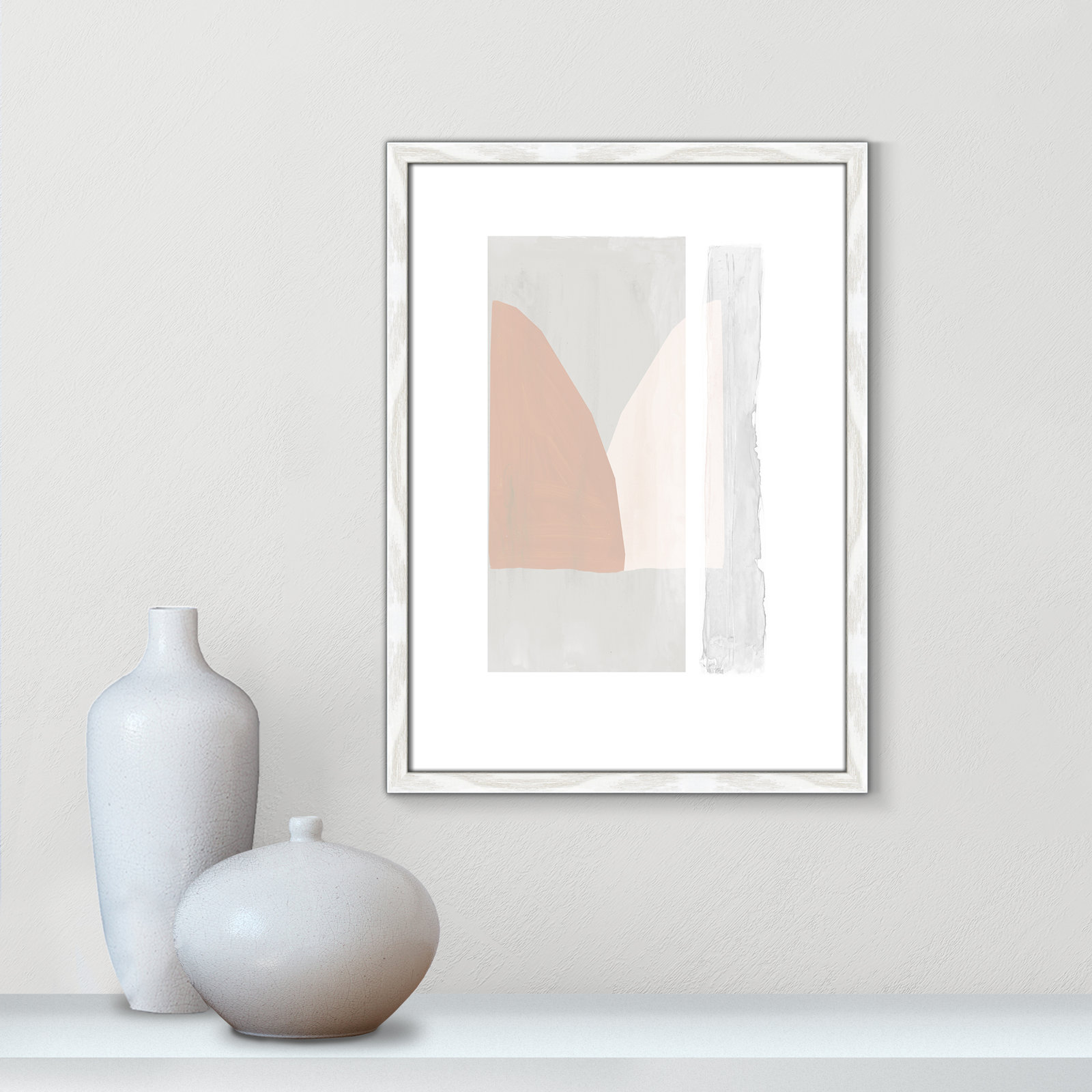 Soft and Light - Painting Print, White Wood Framed Paper, 23" H x 17" W x 0.75" D