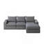 Canapé modulaire moderne en forme de L de 99 po de largeur, sans assemblage avec méridienne et canapé 3 coussins-158062818