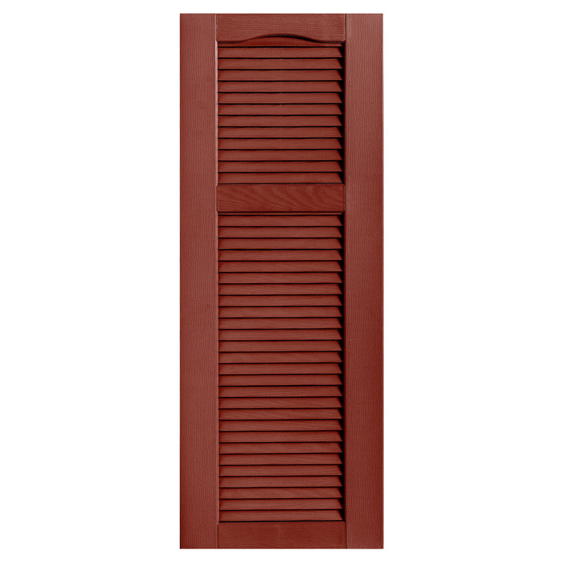 Paire de volets à persiennes style cathédrale, 53 po, Rouge, 18 po