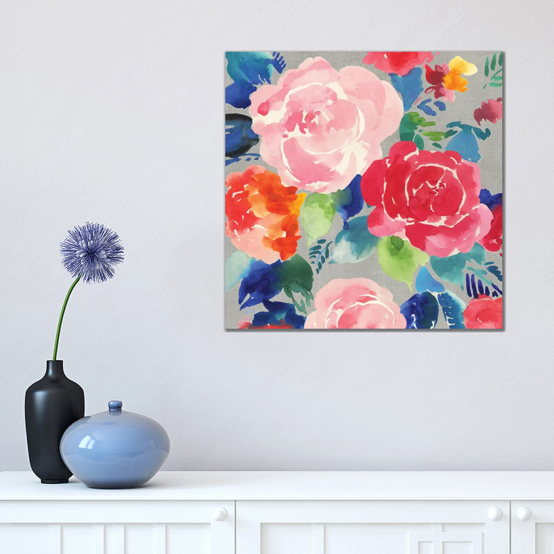 Bright Floral by Asia Jensen - Wrapped Canvas Painting