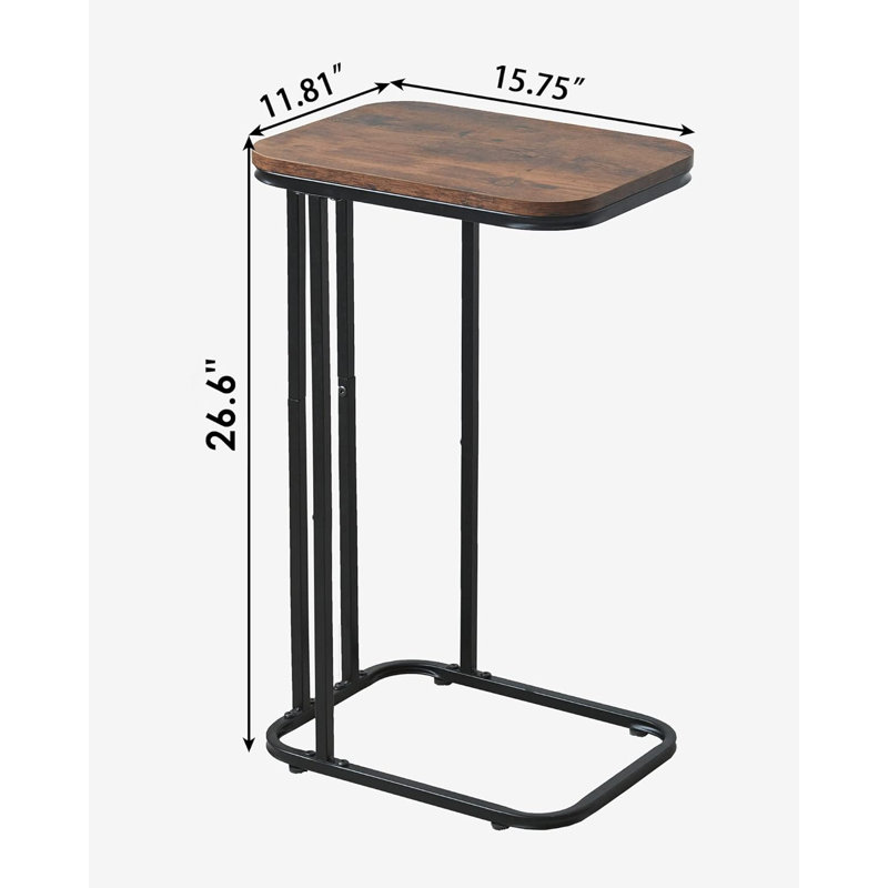 Table de bout en C, Brun