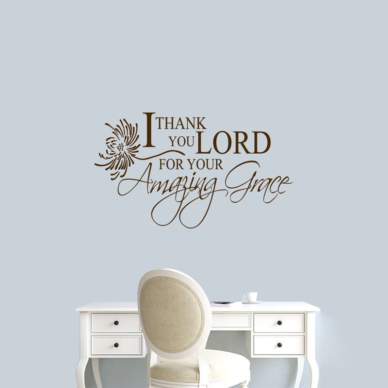 Adhésif décoratif Steen I Thank You Lord, Brun chocolat