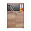 Bibliothèque moderne en chêne, panneau de particules enduit 100% mélamine, 28,3 x 43,3 x 13,4 pouces | Conception durable et élégante | Parfait pour le bureau personnel, le salon et les espaces d'étude | Solution de rangement élégante pour livres et décoration