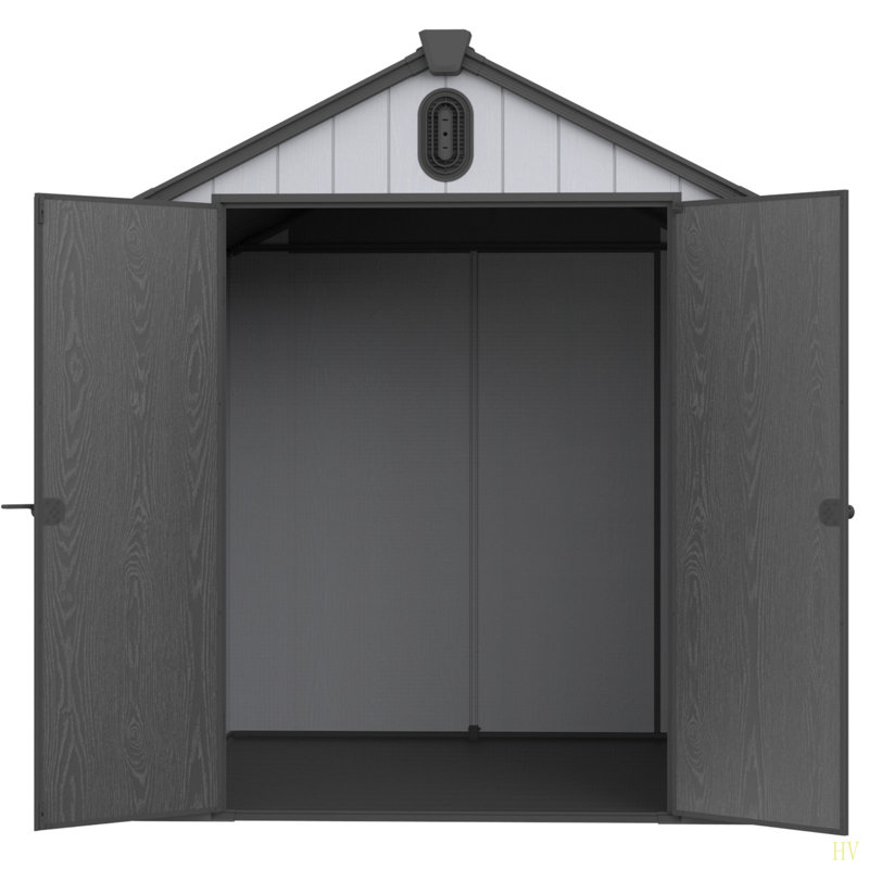 Remise de rangement en plastique 6 * 8Ft en résine pour le jardin
