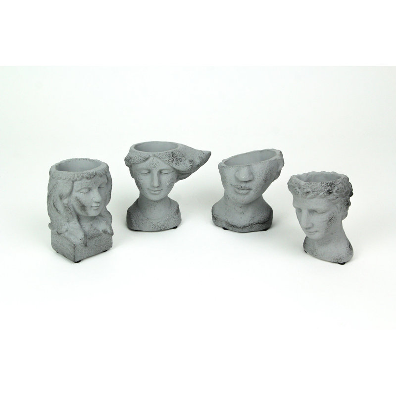 Edelie Statue Planter, Gray