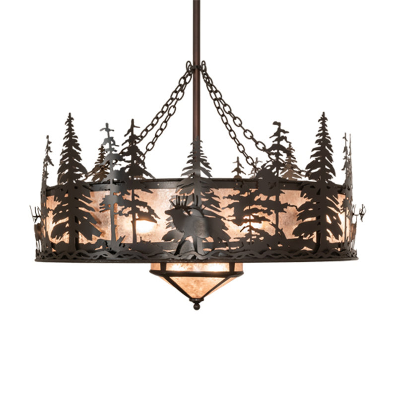 Elk At Dusk Downrod Ceiling Fan