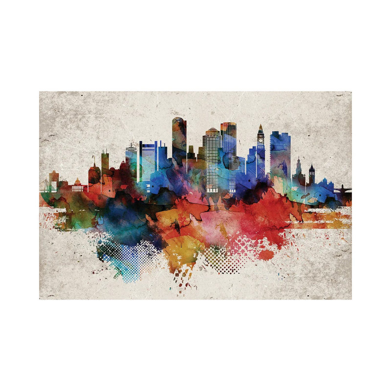 Boston Abstract - Wrapped Canvas Print, 101.6 cm H x 66.04 cm W