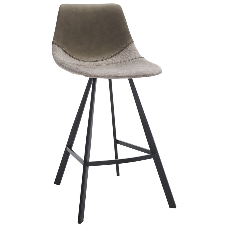 Tabouret de comptoir Granger, Gris/noir